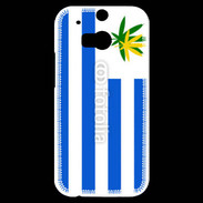 Coque HTC One M8s Drapeau Uruguay cannabis 2