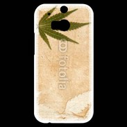 Coque HTC One M8s Fond cannabis vintage