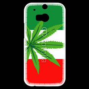 Coque HTC One M8s Drapeau italien cannabis