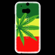 Coque HTC One M8s Drapeau reggae cannabis
