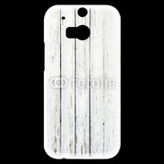 Coque HTC One M8s Aspect bois blanc vieilli