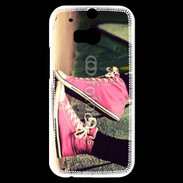 Coque HTC One M8s Converses roses vintage