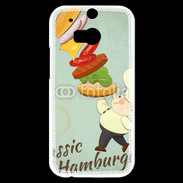 Coque HTC One M8s Hamburger vintage