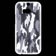 Coque HTC One M8s Camouflage gris et blanc