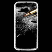 Coque HTC One M8s Impacte de balle dans une vitre