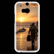 Coque HTC One M8s Pécheur au levé du soleil