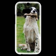 Coque HTC One M8s setter anglais avec bécasse