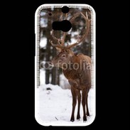 Coque HTC One M8s Cerf en hiver 56