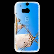 Coque HTC One M8s Paysage avec des moulins