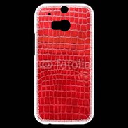 Coque HTC One M8s Effet crocodile rouge