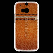 Coque HTC One M8s Effet cuir avec zippe