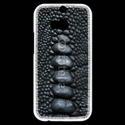 Coque HTC One M8s Effet crocodile noir