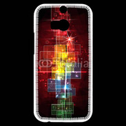 Coque HTC One M8s Fond abstrait coloré