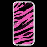 Coque HTC One M8s Fashion zèbre rose