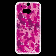 Coque HTC One M8s Papillon rose