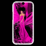 Coque HTC One M8s Mode robe longue fushia