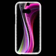 Coque HTC One M8s Abstract multicolor sur fond noir
