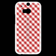 Coque HTC One M8s Vichy rouge et blanc 2