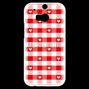 Coque HTC One M8s Mode vichy rouge avec coeur