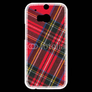 Coque HTC One M8s Mode tissus écossais rouge