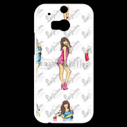 Coque HTC One M8s Illustration fashion girl 2