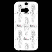 Coque HTC One M8s Illustration fashion girl 3