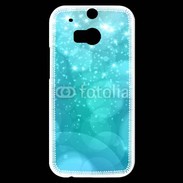 Coque HTC One M8s Fond bulles bleus
