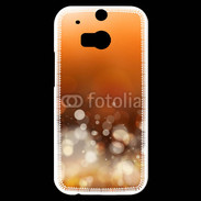 Coque HTC One M8s Fond bulles ocres