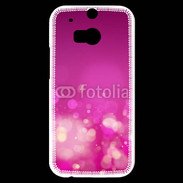 Coque HTC One M8s fond rose or
