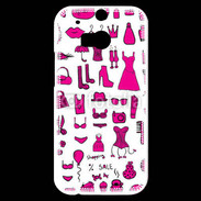 Coque HTC One M8s Fond fashion rose