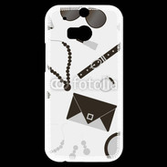 Coque HTC One M8s Fond fashion noir et blanc