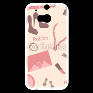 Coque HTC One M8s Fond fashion rose 4