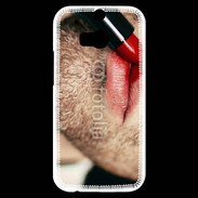 Coque HTC One M8s bouche homme rouge