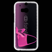 Coque HTC One M8s Escarpins et sac à main rose