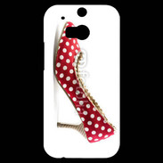 Coque HTC One M8s escarpin petits pois