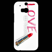 Coque HTC One M8s Love avec rouge à lèvres