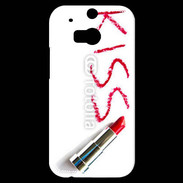 Coque HTC One M8s Kiss avec rouge à lèvres