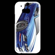 Coque HTC One M8s Mustang bleue