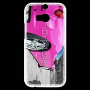 Coque HTC One M8s Voiture de sport rose italienne