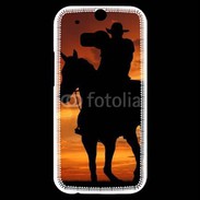 Coque HTC One M8s Silhouette de cowboy