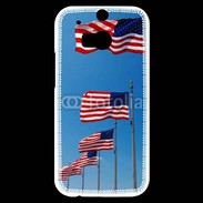 Coque HTC One M8s Drapeaux USA