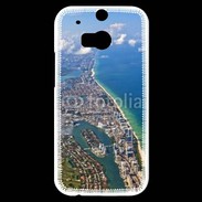 Coque HTC One M8s Vue aérienne de la cote de Miami