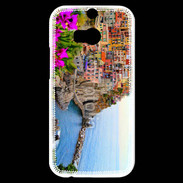 Coque HTC One M8s Cote italienne fleurie
