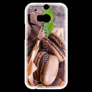 Coque HTC One M8s Macaron chocolat 
