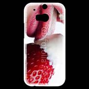 Coque HTC One M8s Fraise et bouche 2
