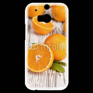 Coque HTC One M8s Belles oranges sur fond en bois