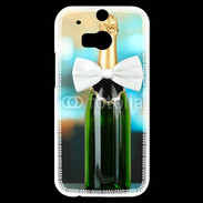 Coque HTC One M8s Bouteille de champagne avec noeud