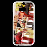 Coque HTC One M8s Vin blanc rosé et rouge