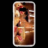 Coque HTC One M8s Fromage, charcuterie et vin 2