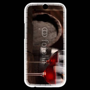Coque HTC One M8s Verres de vin rouge et tonneaux